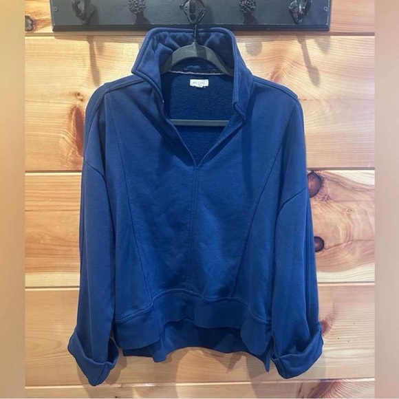 Navy Blue Women's Sweatshirt - Picture 2 of 2